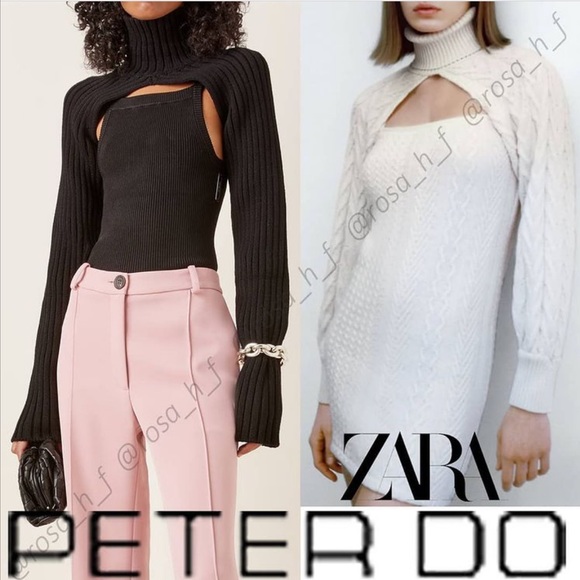 NWT Zara 3 Piece Cable-Knit Arm Warmer, Tank & D… - Picture 8 of 16